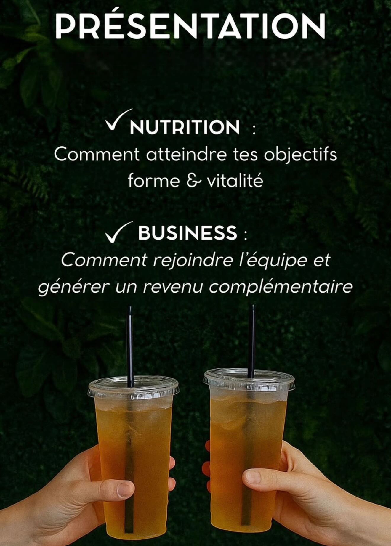 Présentation opportunité pro et dégustation