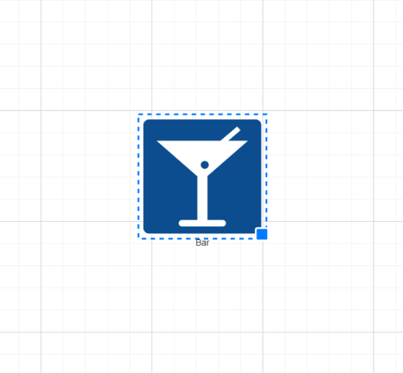 Pictogramme Bar pour plan de salle d'événement, Billettera