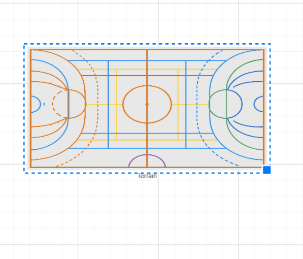 Pictogramme Terrain de sport pour plan de salle, Billettera