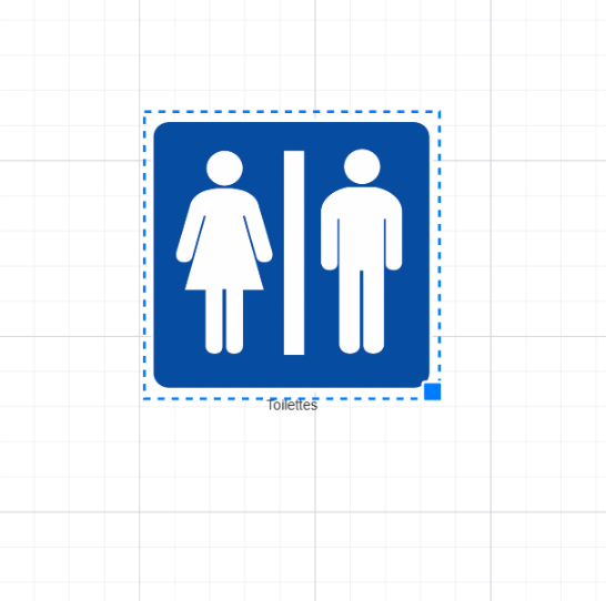 Pictogramme Toilettes pour plan de salle de spectacle, Billettera