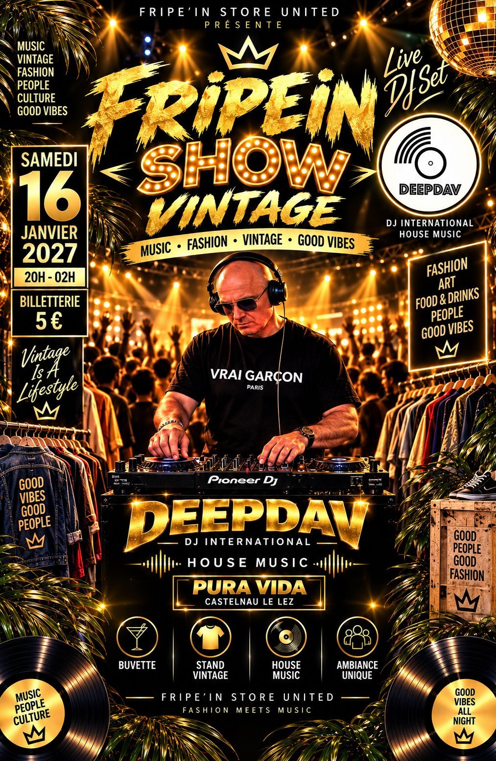 FRIPIN SHOW VINTAGE DEEPDAV HOUSE MUSIC — 16 janvier 2027