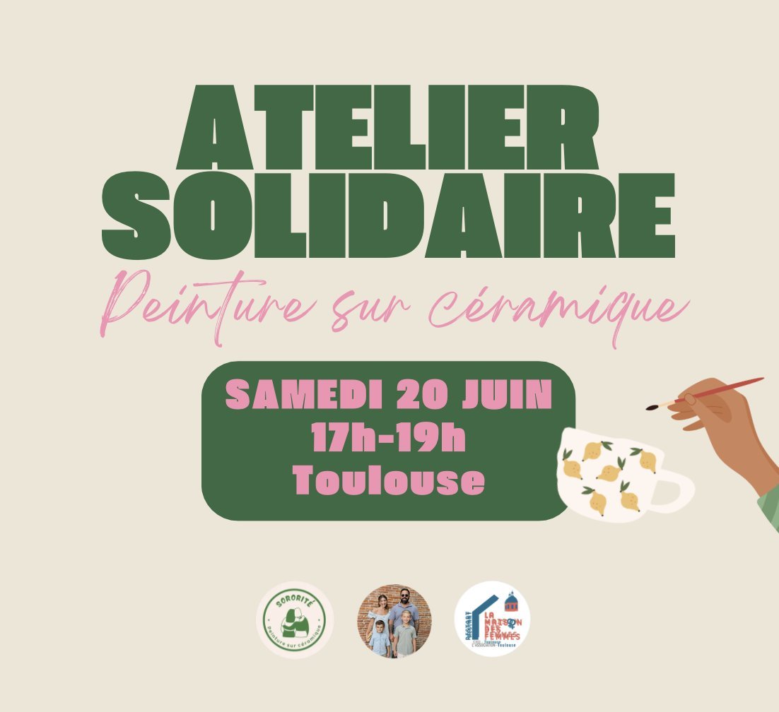 ATELIER SOLIDAIRE - Peinture sur Céramique — 20 June 2026